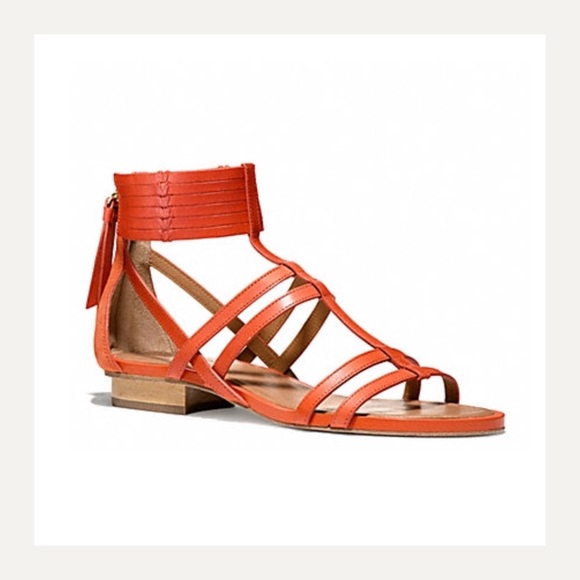 Coach Shoes - Orange Coach “Nillie” sandal!